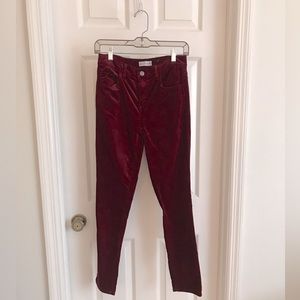 LOFT skinny velvet pants | Ruby Red | Size 25/0